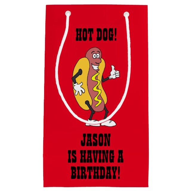 Hot Dog Someone Having A Birthday Small Gift Bag (Front)