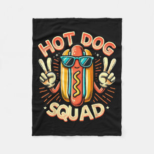 Hot Dog Squad Hot Dog Stand Team Hotdog Crew For M Fleece Blanket
