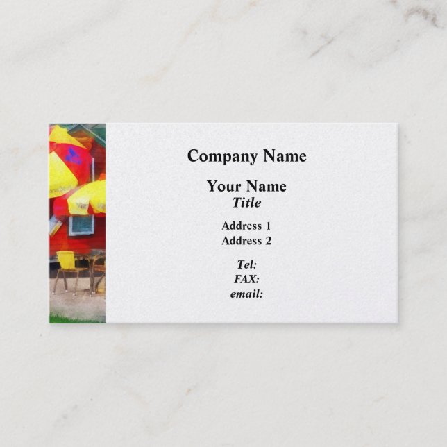 Hot Dog Stand in Mall Business Card (Front)