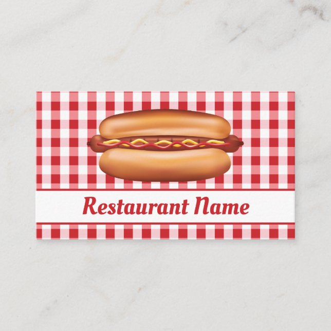 Hot Dog Stand Or Fast Food Diner Restaurant Business Card (Front)
