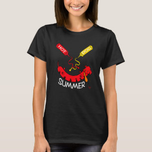 Hot Dog Summer Sausage Fast Food Pet T-Shirt