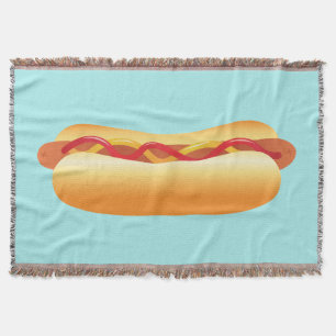 Hot Dog Throw Blanket
