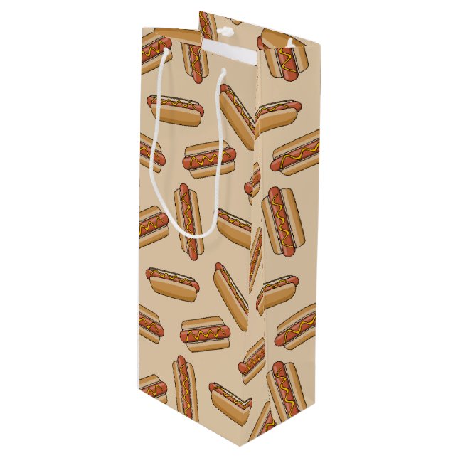 Hot dog wine gift bag (Front Angled)