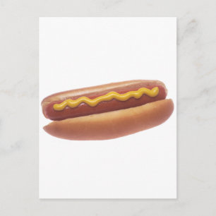Hot Dog with Mustard Postcard