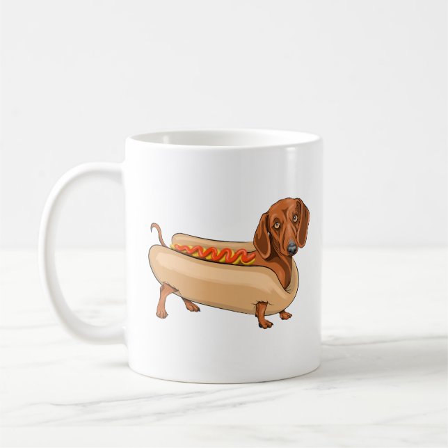 Hot doggy coffee mug (Left)