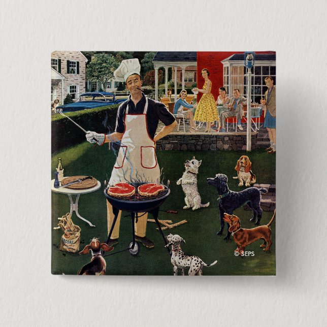 Hot Dogs 15 Cm Square Badge (Front)