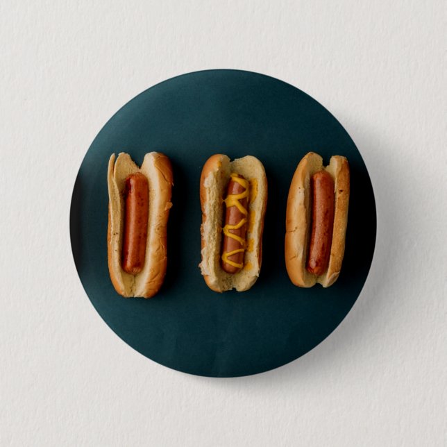 Hot Dogs and Buns 6 Cm Round Badge (Front)