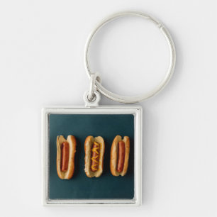 Hot Dogs and Buns Key Ring