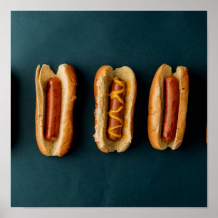 Hot Dogs and Buns Poster