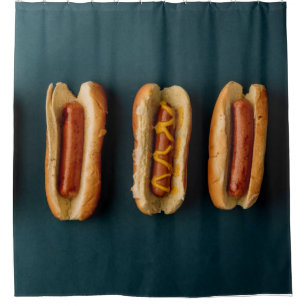 Hot Dogs and Buns Shower Curtain