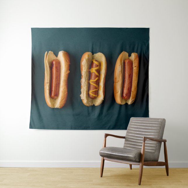 Hot Dogs and Buns Tapestry (In Situ (Horizontal))