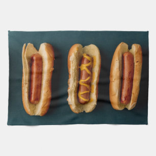 Hot Dogs and Buns Tea Towel