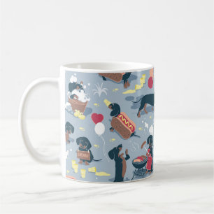 Hot dogs and lemonade summer dachshund dog  coffee mug