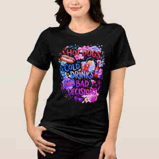 Hot Dogs Bad Decisions Tri-Blend Shirt