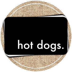 hot dogs. business card