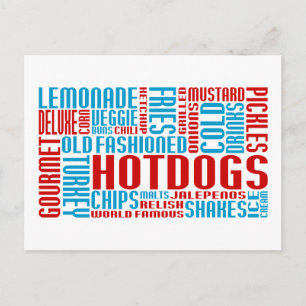 hot dogs chitChat Postcard