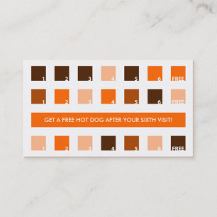 HOT DOGS customer appreciation (mod squares) Loyalty Card