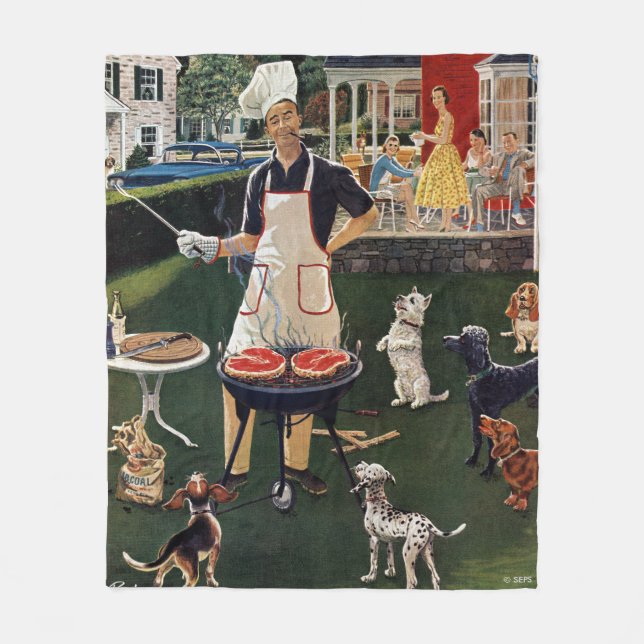 Hot Dogs Fleece Blanket (Front)