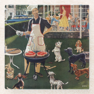 Hot Dogs Glass Coaster