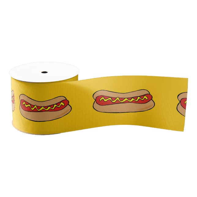 hot dogs ribbon grosgrain ribbon (Spool)