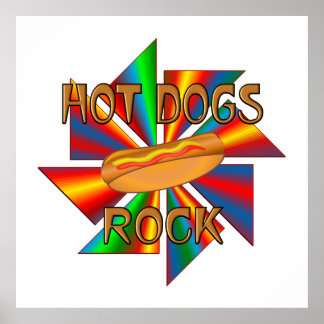 Hot Dogs Rock Poster
