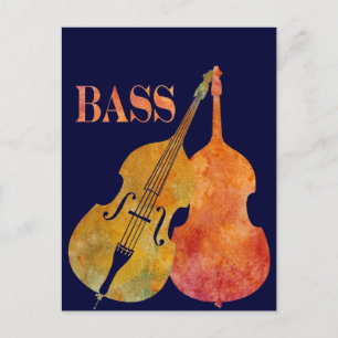 Hot Double Bass Postcard