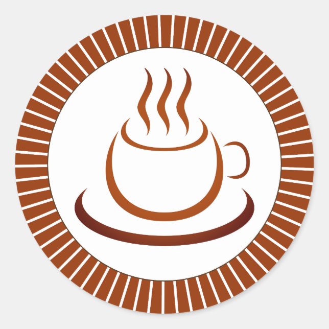 Hot Drink Classic Round Sticker (Front)