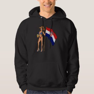 Hot Fan Girl Croatia Hoodie