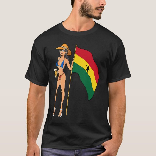Hot Fan Girl Ghana T-Shirt (Front)
