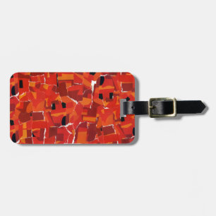Hot Faux Mosaic Collage Luggage Tag