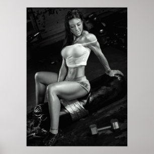 Hot Female Fitness Girls - Gym Poster