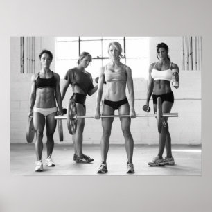 Hot Female Fitness Girls - Gym Poster