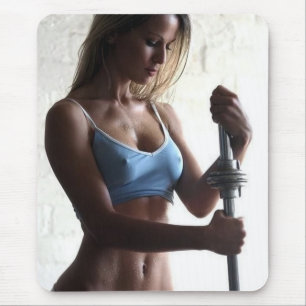 Hot Female Fitness Girls Mouse Mat