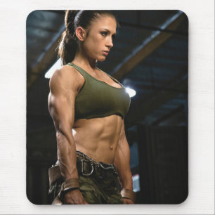Hot Female Fitness Girls Mouse Mat