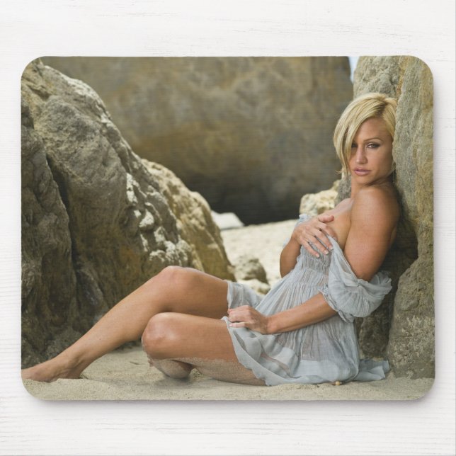 Hot Female Fitness Girls Mouse Mat (Front)