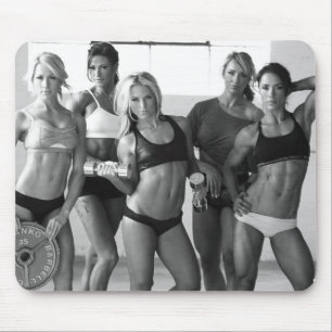 Hot Female Fitness Girls Mouse Mat