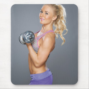 Hot Female Fitness Girls Mouse Mat