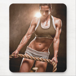 Hot Female Fitness Girls Mouse Mat
