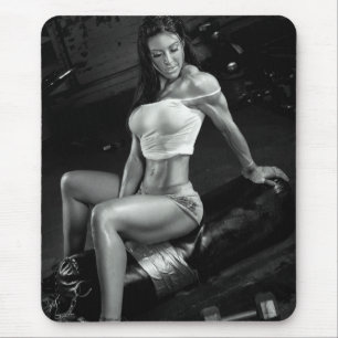 Hot Female Fitness Girls Mouse Mat