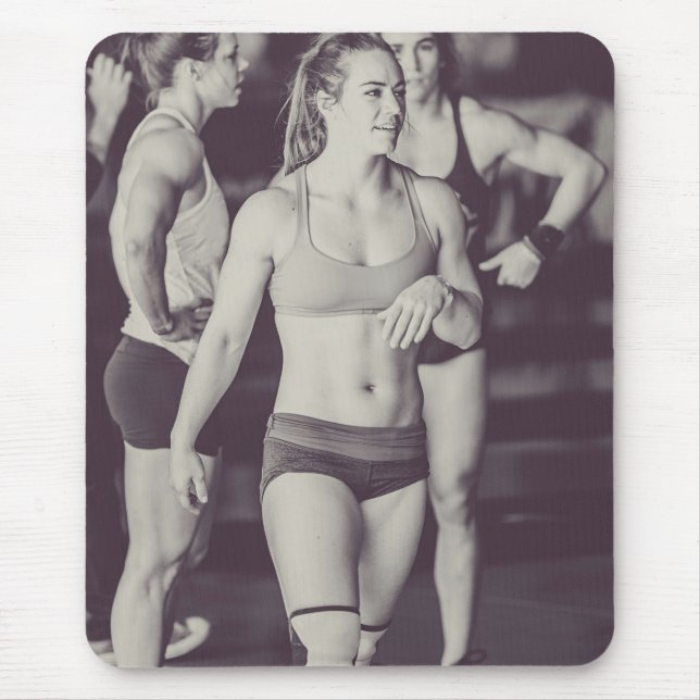 Hot Female Fitness Girls Mouse Mat (Front)