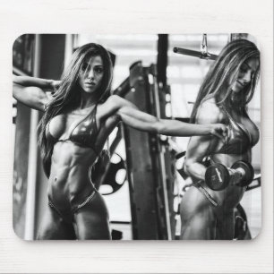 Hot Female Fitness Girls Mouse Mat