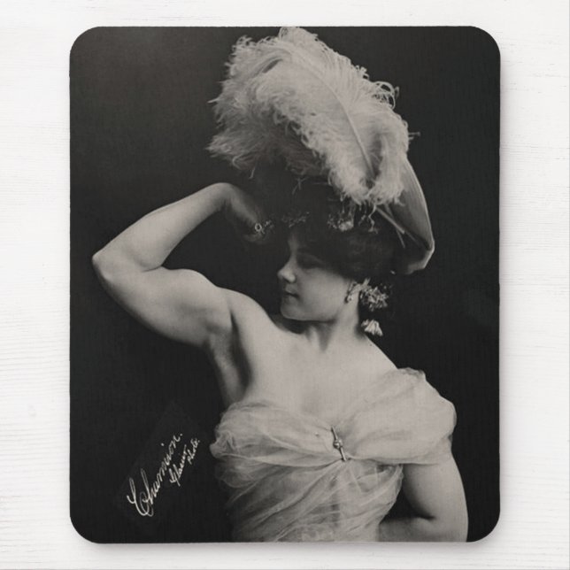 Hot Female Fitness Girls Mouse Mat (Front)