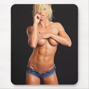 Hot Female Fitness Girls Mouse Mat