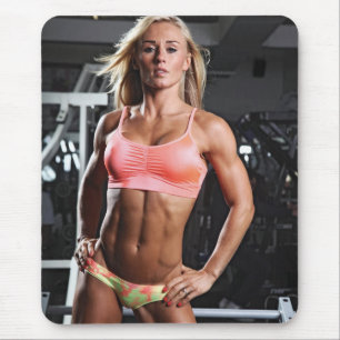 Hot Female Fitness Girls Mouse Mat