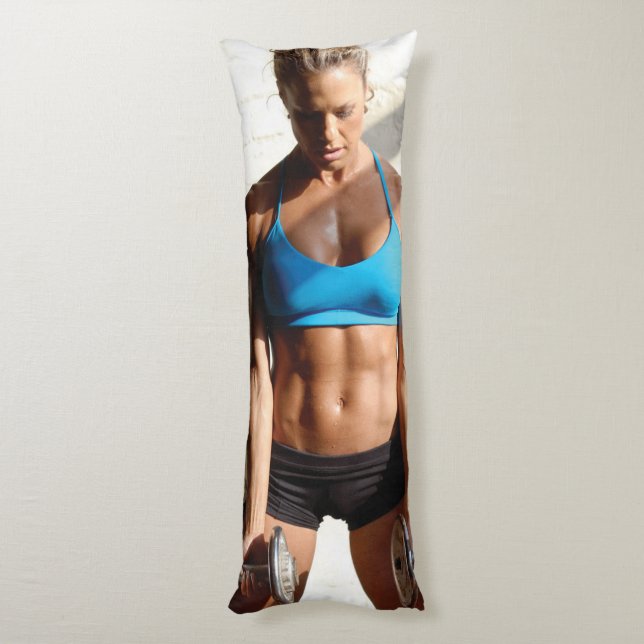 Hot Fitness Girl Body Cushion (Back (Vertical))