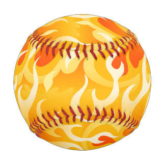 Hot flames baseball