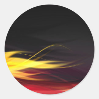 Hot Flames Classic Round Sticker