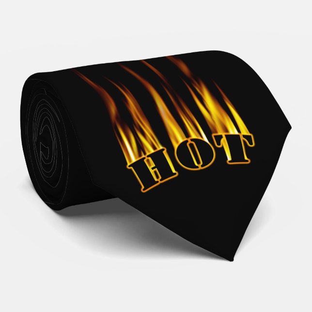 Hot - Flames Design Tie (Rolled)