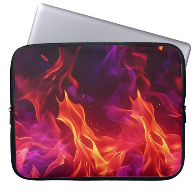 Hot Flames Laptop Sleeve (Front)