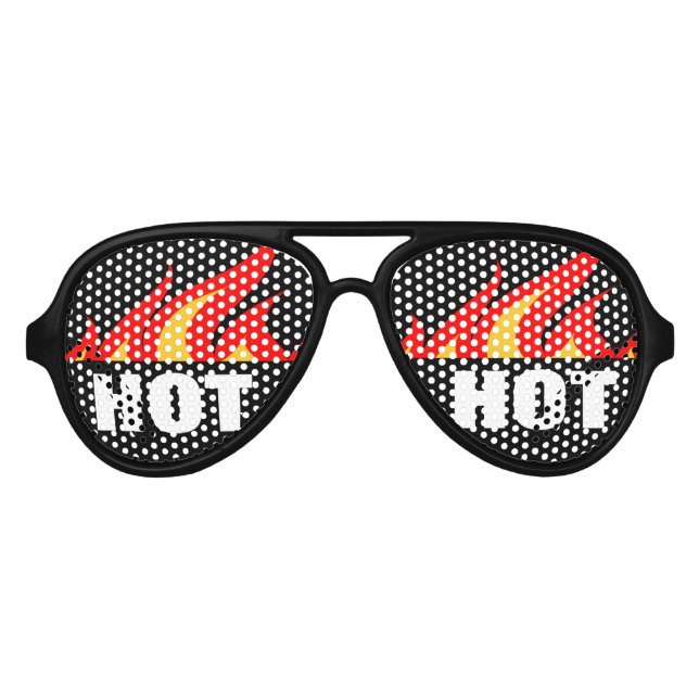 Hot flames party shades | Funny costume accessory (Front)